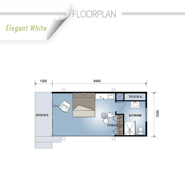 Prefab Modular Home Light Steel Frame Overwater Bungalow Light Steel Frame House