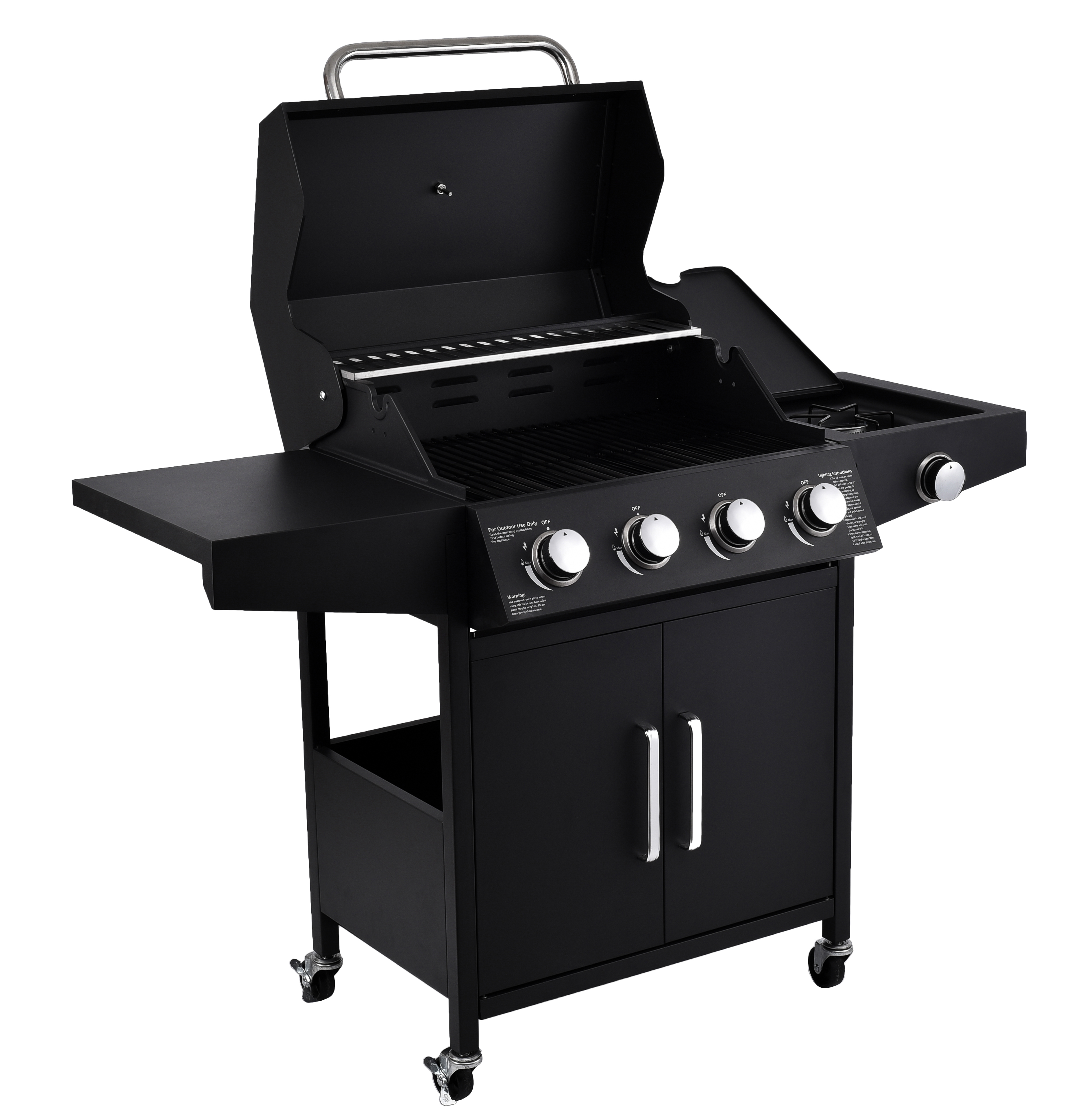 Backyard BBQ Smokeless Portable Outdoor BBQ Gas Grill Smoker with Temperature Control