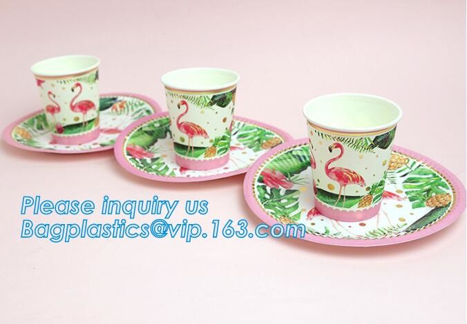 Party supplies, custom printing table rose gold paper biodegradable dinner disposable plate,Compostable Eco Friendly Env