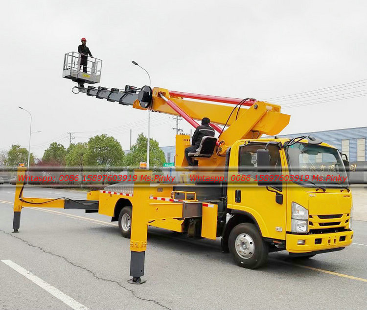 ISUZU ELF Euro 5 Aerial Working Truck 22M 26M 28M 33M 36M ISUZU Aerial Manlift Platform Truck Bucket Aerial Working Car for Sale