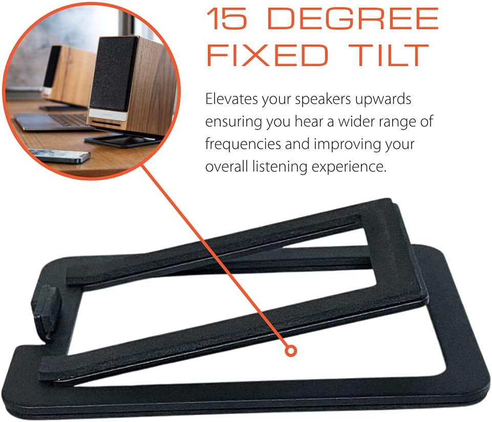 Fixed Support Desktop Speaker Stands for Bookshelf Speakers Studio Monitors Included Hardware