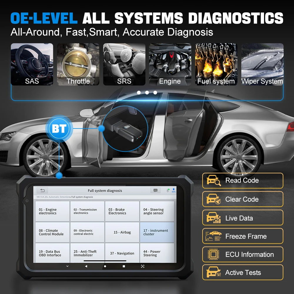 XTOOL Anyscan A30M Bluetooth OBD2 Scanner Car Diagnostic Tools 21+ Reset Service Code Reader CANFD Protocol Lifetime Free Update