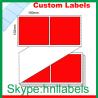 Buy cheap Custom Thermal Label 102mmX150mm/1 Red D/Therm Fanfold Permanent, 3,000 per box from wholesalers