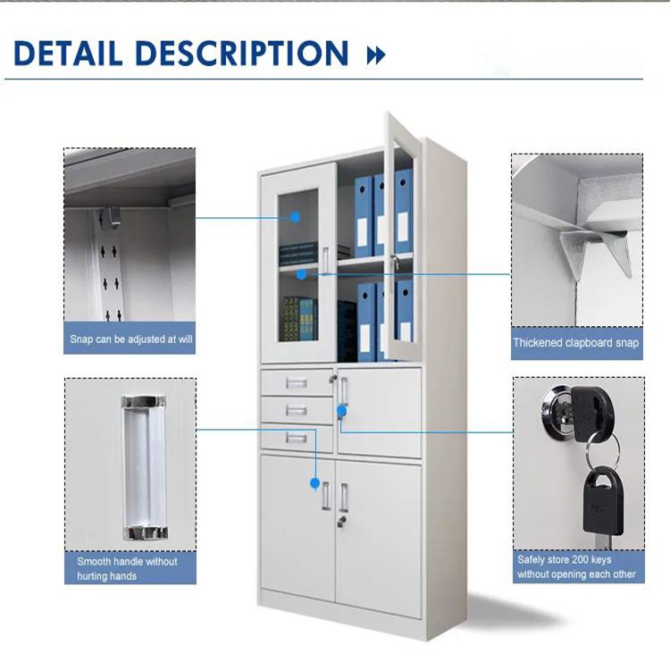 Welding Structure Modern Metal Filing Cabinet Book Shelf with Thickness 0.5-1.2mm