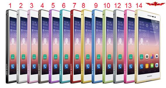 Fashion Design Ultra Thin 0.7MM Aluminum Bumper For HUAWEI P7 Multi Color Gift