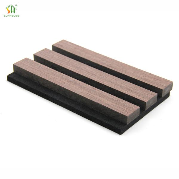 25mm Thickness Acoustic Wooden Wall Panels Soundproof MDF Slat Acoustic Wall