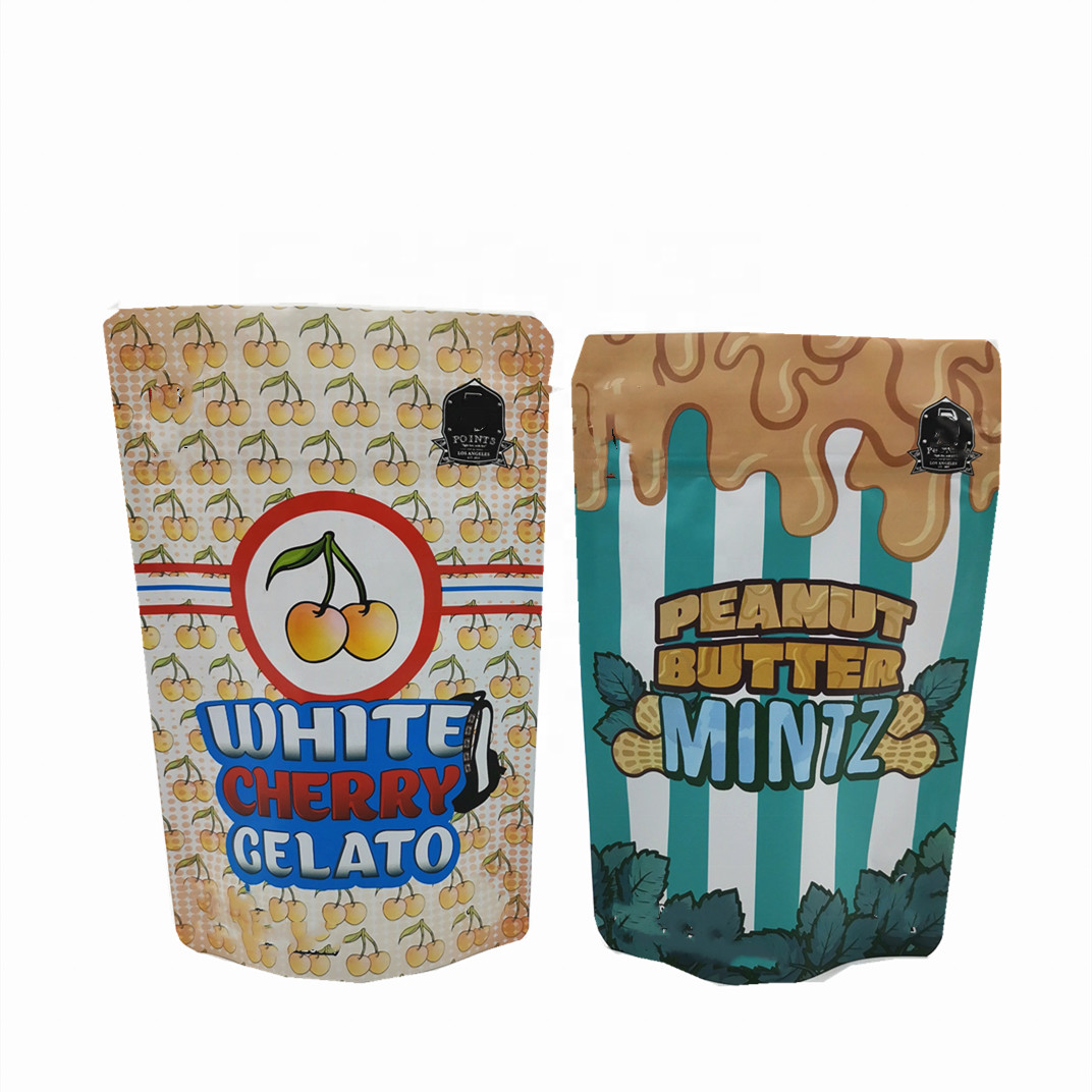 Digital Print Aluminum Foil ziplockk Bag Stand Up Food Smell Proof Zipper Mylar Bags