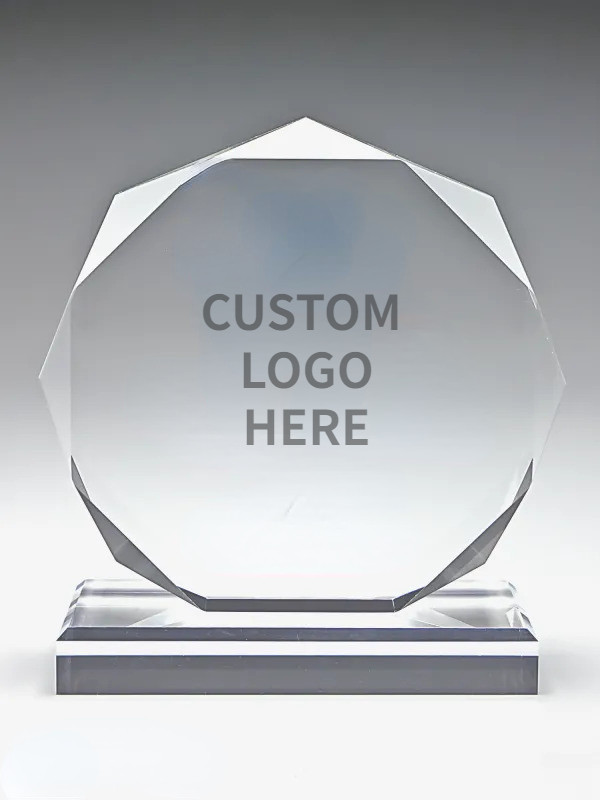 7'' Diameter Custom Made Acrylic Award Diamond Shape For Recognition Achievement