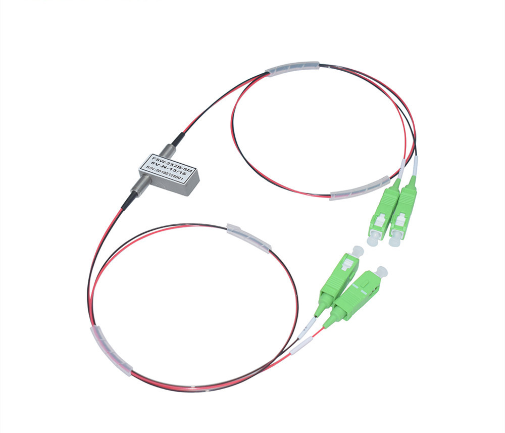  2x2 Bypass Mechanical Fiber Optic Switch 1310/1550nm for Optical network protection Manufactures