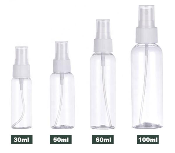 Quality Clear 30ml 50ml 60ml 100ml Plastic Hand Sanitizer Bottles for sale