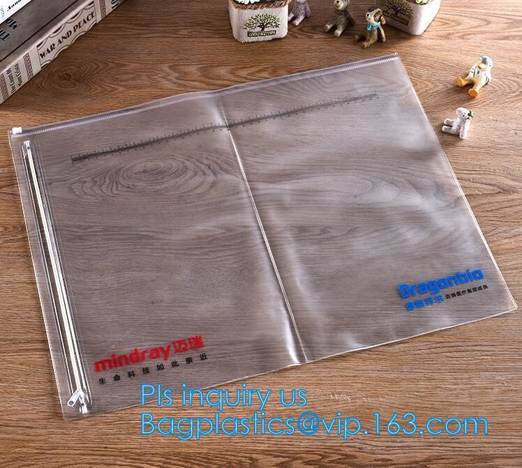 pvc Zip lockkk document file bag,Three-dimensional PVC Document Bag File Zipper Bag with Front Label Pocket bagplastics pac