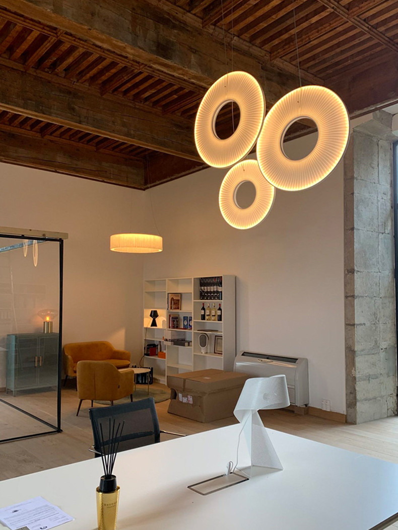 Modern Fabric Pendant Light Designer Iris Pendant Lamp For Living Room Hotel Lobby Chandelier(WH-AP-538)