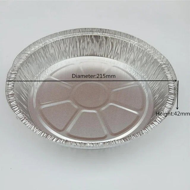 7 8 9 Inches Round Aluminum Foil Pan For Cooking Silver Foil Container