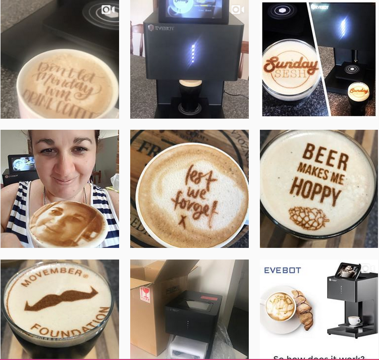 Coffee Printer Barista Machine For Latte Art Selfie Profile No App Wifi Connect Upload Picture 600dpi 5-15s Fast Print