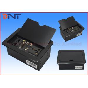  Manual Flip Up Conference Room Table Power Outlets With Aluminum Alloy Cover Manufactures
