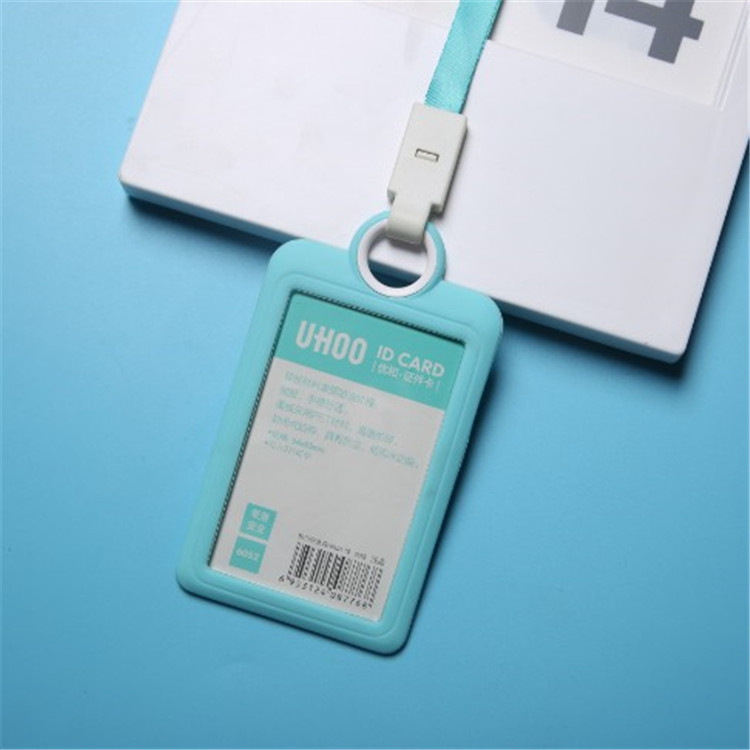 Hands-Free Convenience Customized ID Card Holder with Non-Toxic Soft Silicone Lanyard