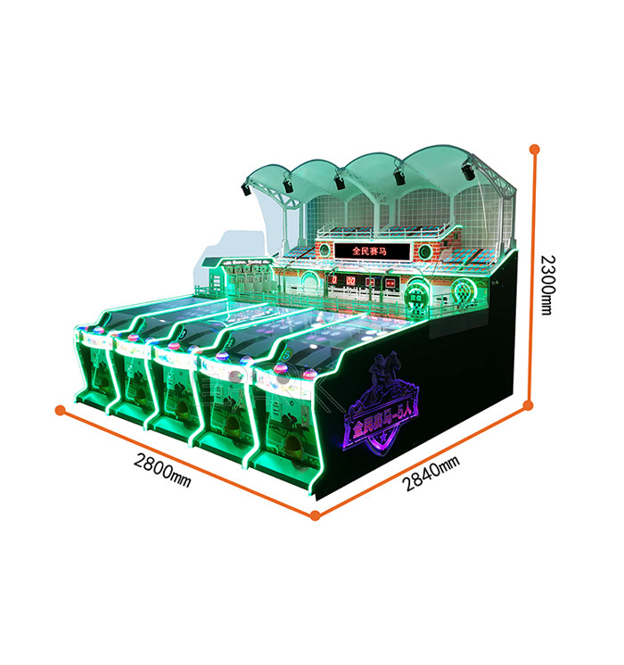 5 Players Horse Racing Amusement Game Machines Coin Arcade