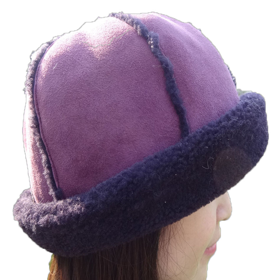 Keep Warm Australian Shearling Womens Hat Gloves Scarf Set Sheepskin Double Face