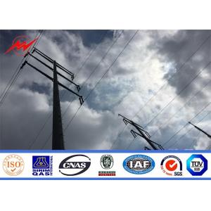 14m Gr65 Bitumen Burial Turn Steel Utility Pole Tubular Triangular Angular