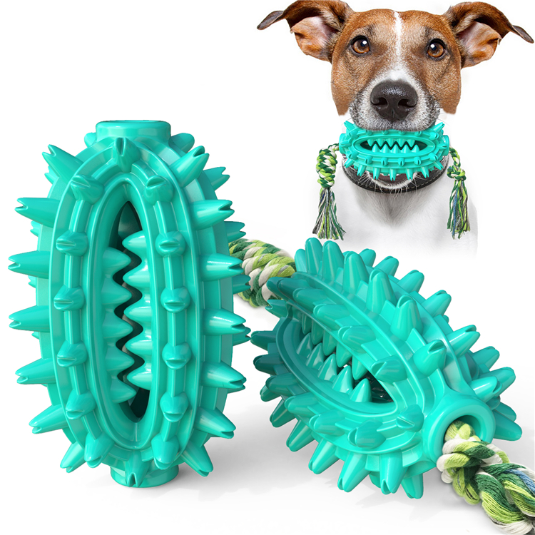 Pet Supply Wholesale Dogs Toothbrush Cleaning Durable Pet Chew Toy With Rope Molar Ball