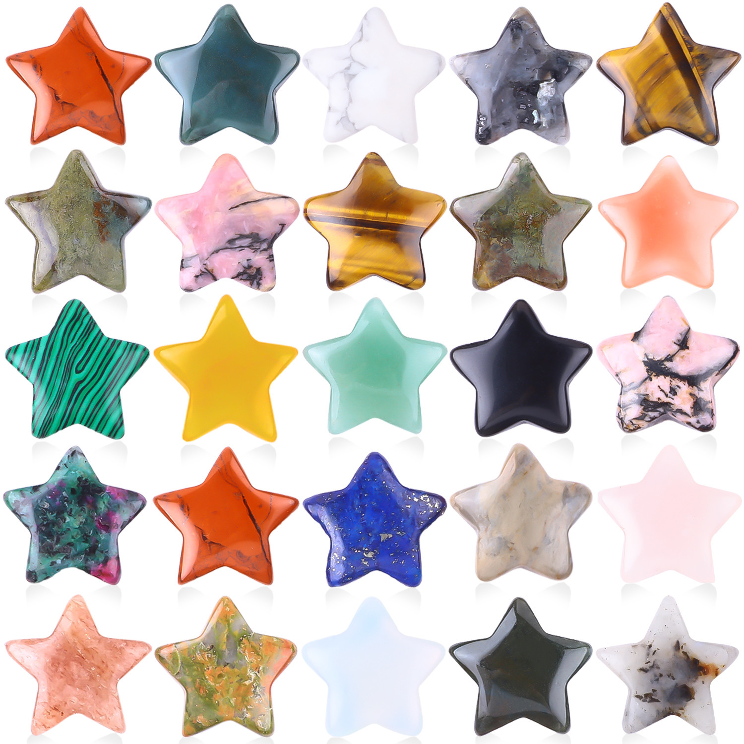 Star Gemstone Healing Crystal Star Stone For DIY Jewelry