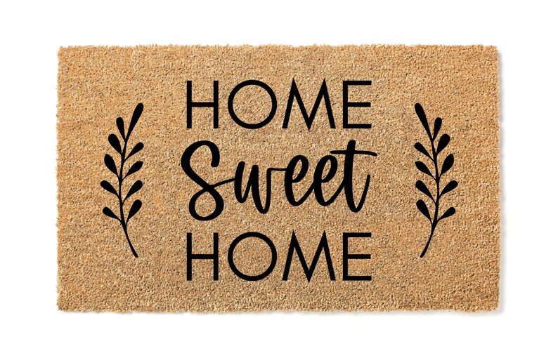 Home Sweet Home Doormat Welcome Doormat Front Door Mat