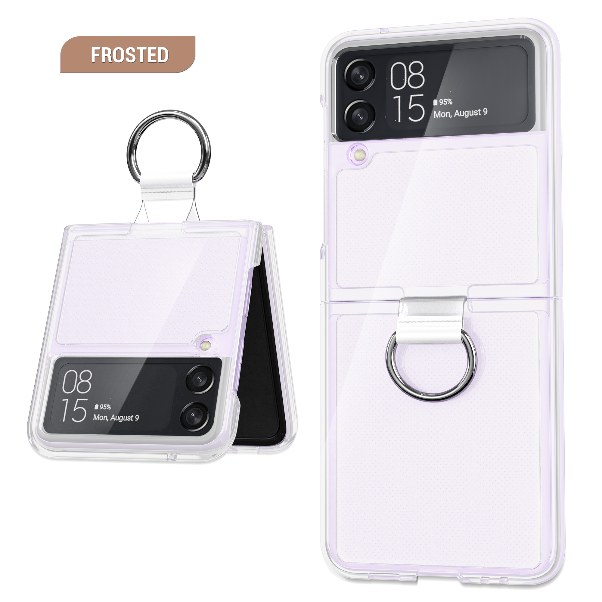 Applicable Model Galaxy Z Flip3 5G Smartphone Cover With Metal Ring Holder