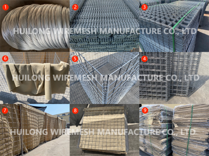 Hesco Explosion Proof Defensive Barriers Wall Filled With Sand For Blast Mitigation