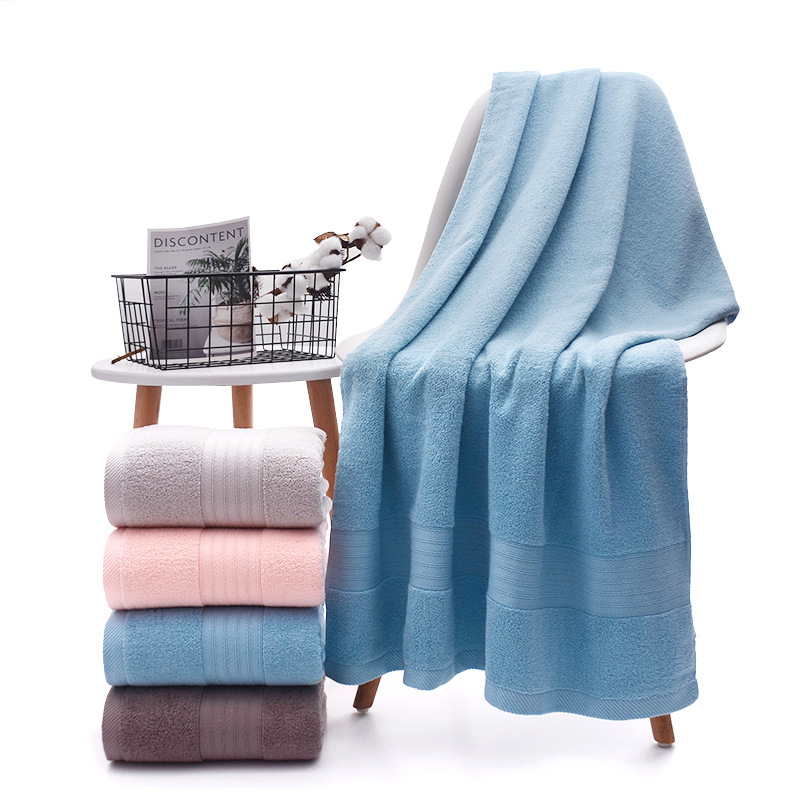 Cut Off Jacquard Plain Color Pure Cotton Towel with Soft and Absorbent Woven Fabric