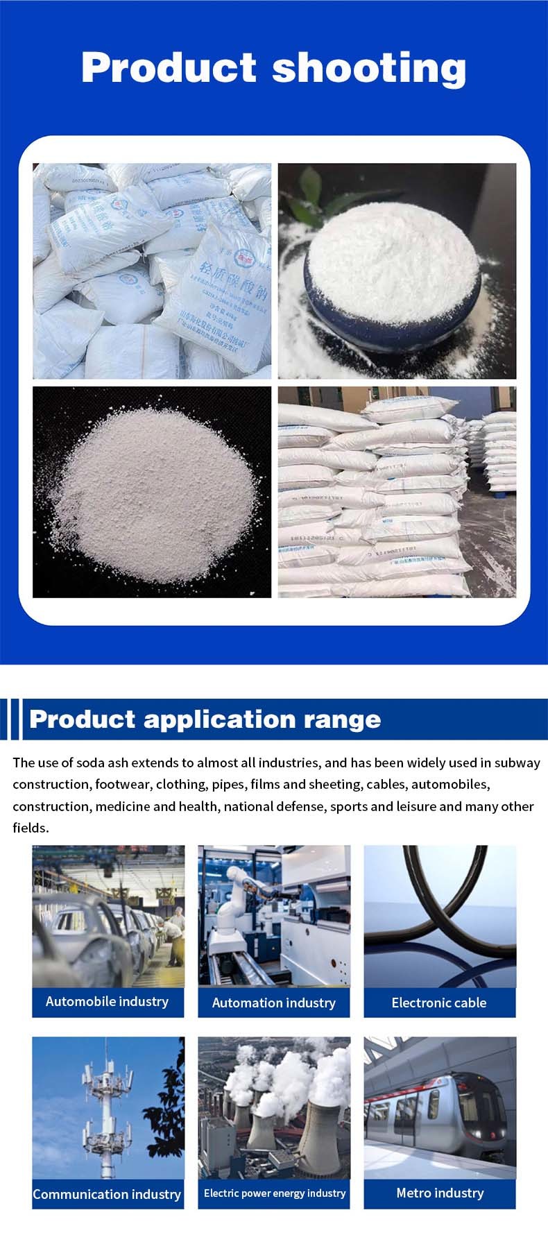 Food Grade Soda Ash Light and Dense White Powder for Paper Industry Needs