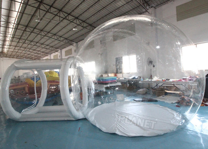 Outdoor Transparent Large Inflatable Bubble Camping Tent Single Tunnel Inflatable Bubble House Camping Globe Tent