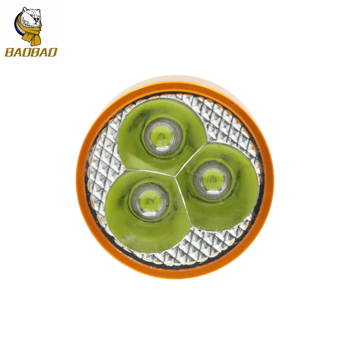 BA20D 12V Golden Casing 3 Beam H4 LED Headlight Bulb Motorcycle