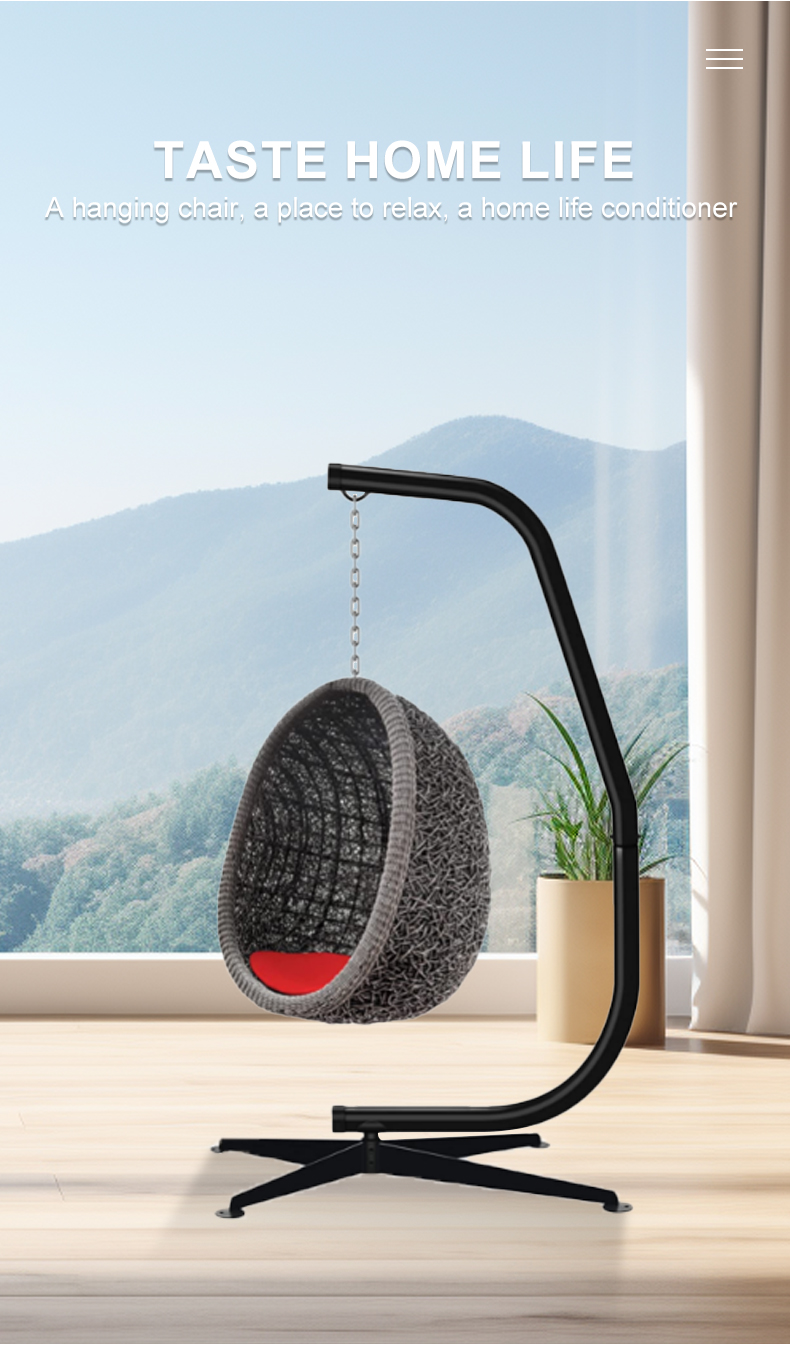 Metal Stand Modern Design Style Hammock Chair for Living Room Customized Color