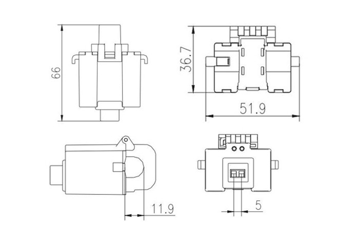 100A 200mA Split Core Current Transformer AC Current Sensor Module