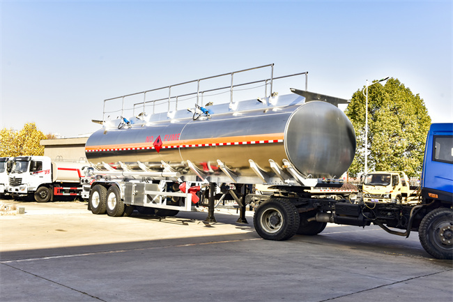2Axles 38000 Liters Fuel Tank Semi Trailer Carbon Steel For Transporting Customized
