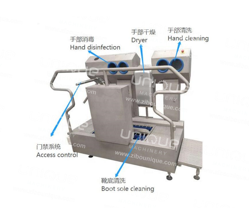Hand Washing and Disinfection Boot Washer 2.27 kW Power for Personal Hygiene Practices