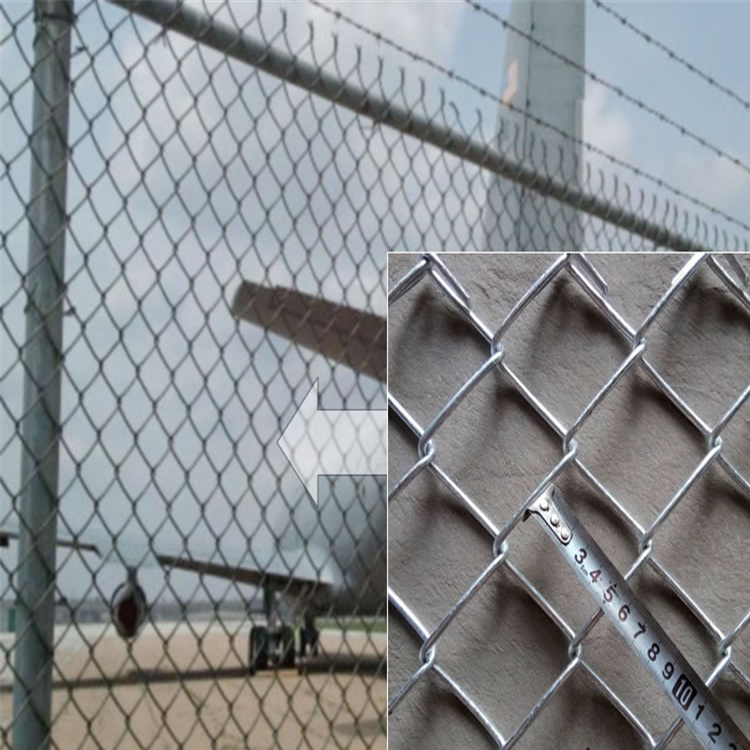 8ft HIGH X 25ft ROLLS Diamond Galvanized Chain Link Fence Panels Abrasion Proof