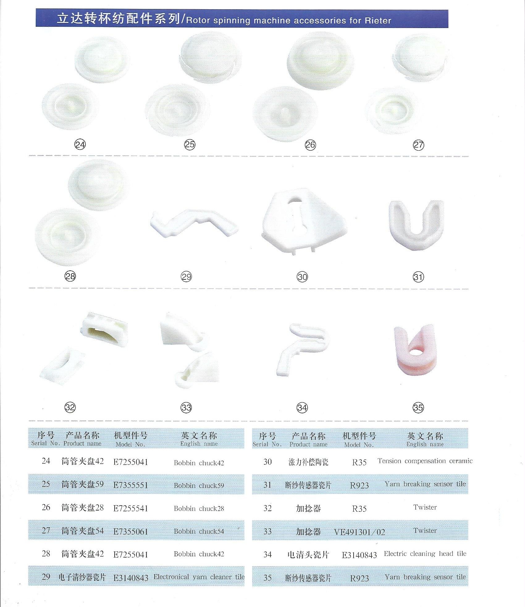 Textile Open End Spinning Spare Parts Yarn Guide 10445633 For Rieter R923 R35 R40 R20