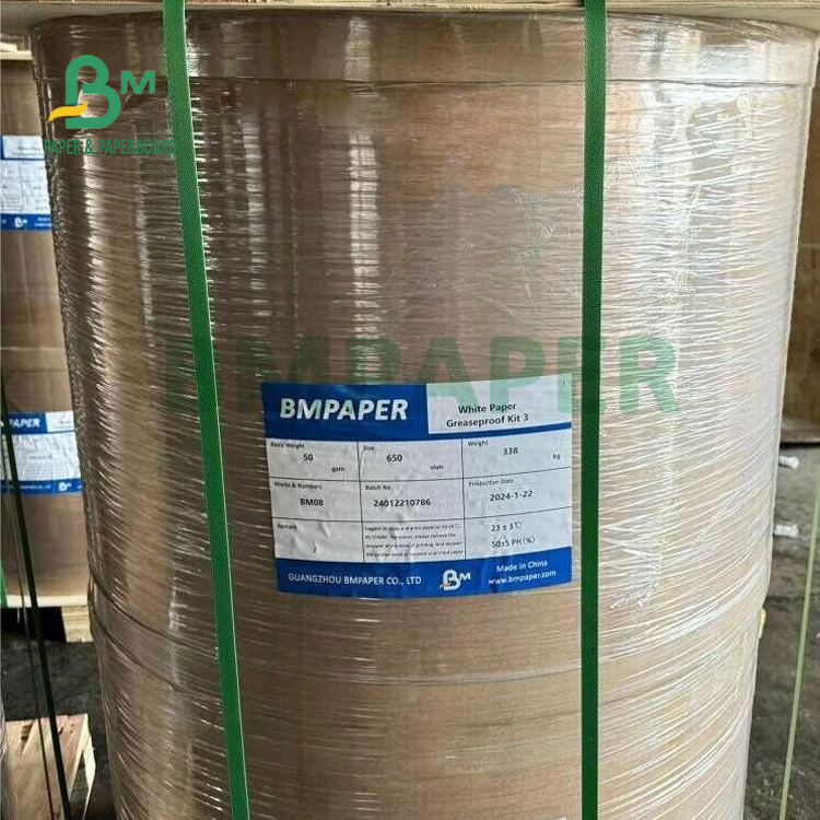 50gsm Greaseproof White Paper For Food Bags Kit 3 High Strength 650mm