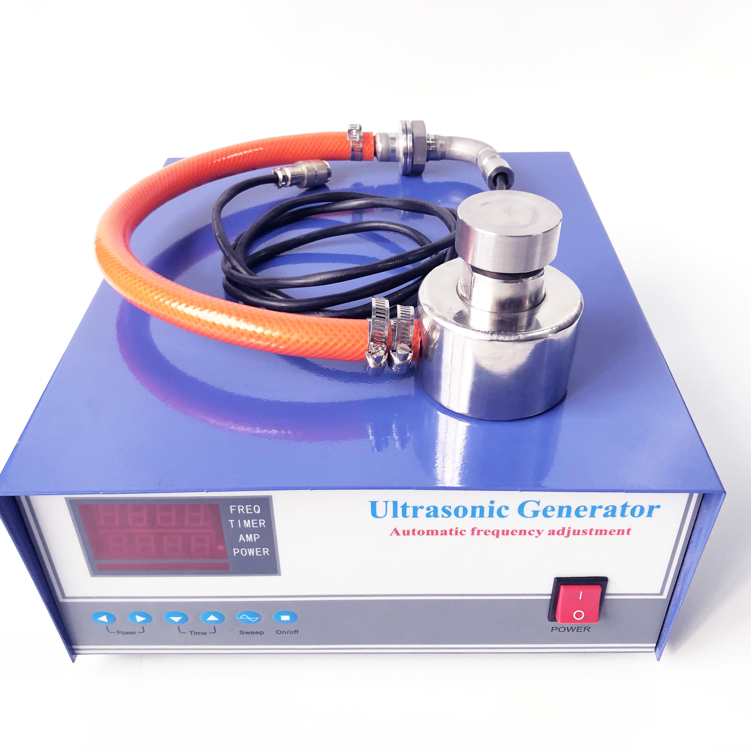 ultrasonic vibration horn with transducer for ultrasonic vibration piezoelectric material