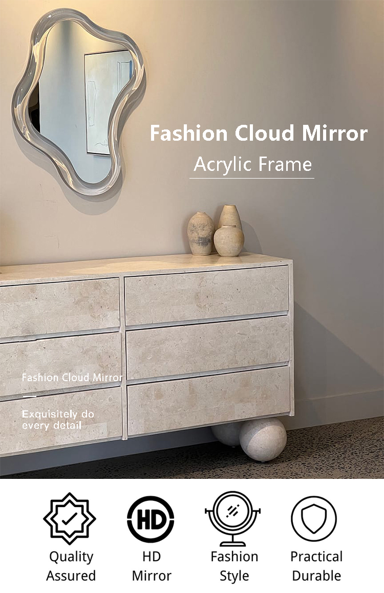 Lighted Acrylic Wall Mounted Magnifying Mirror For Bathroom Vanity
