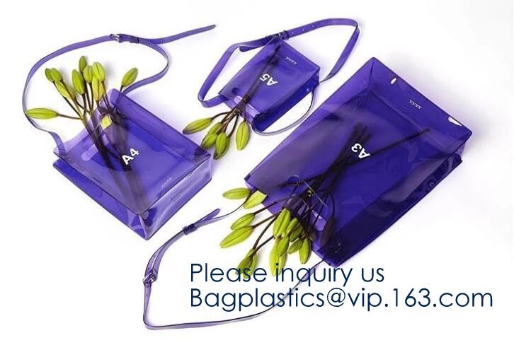 Stadium Approved Environmentally New Clear Tote PVC Shoulder Transparent Shopping Bag,Recycled Clear Pvc Shopping Tote B