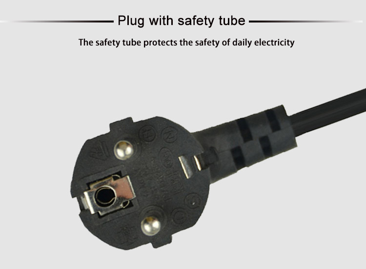 1.5M 1.8M Black EU Power Cable