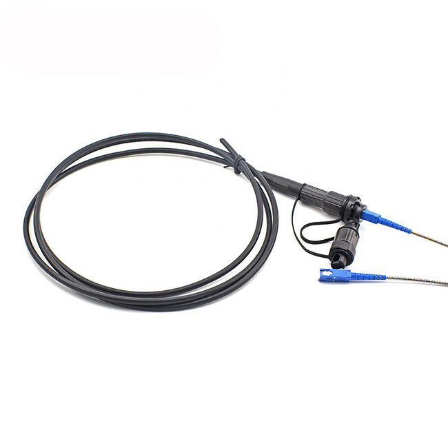 1 Core Pre Connectorized Drop Cable FTTH Outdoor Fiber Optic Cable Cord Mini SC