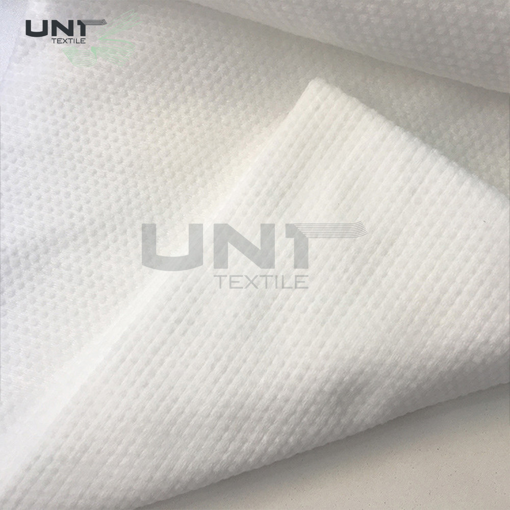 Pearl Dot Pattern Spunlace Nonwoven Fabric Cross Lapping 10cm Width