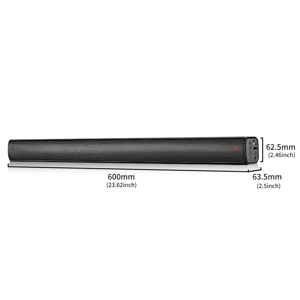 87.5-108MHz Frequency FM Radio Soundbar Office Works Soundbar RCA Input