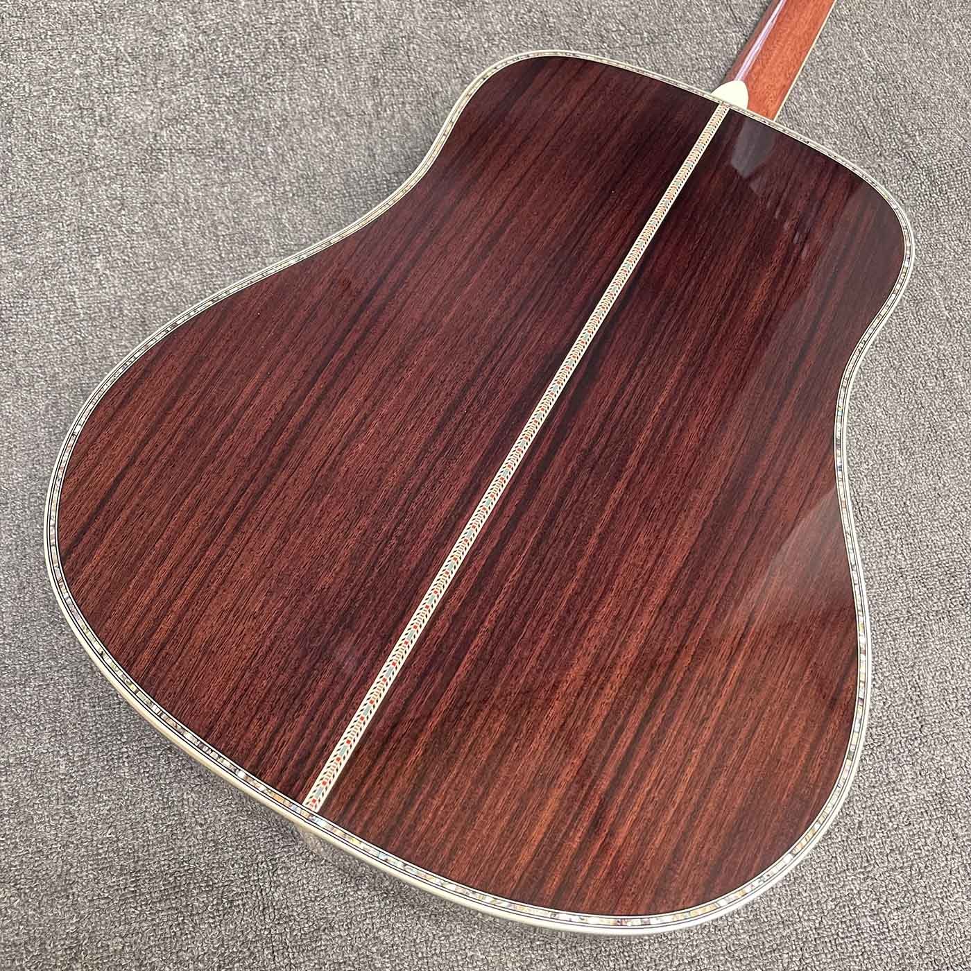 Solid R Back Side Life Tree Inlay Abalone Binding Dreadnought Acoustic Guitar Martin Guitar Style