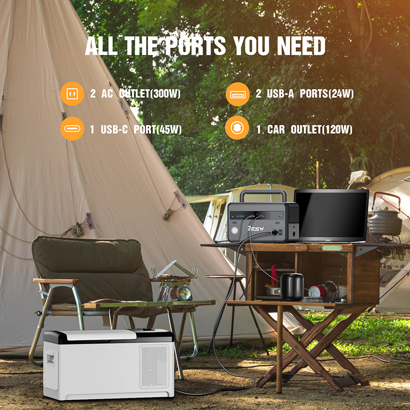 300w portable high capacity power station solar outdoor power supply US EU JP