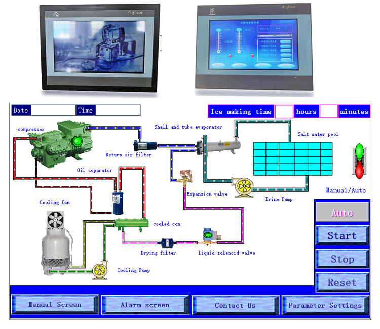 10 Tons Ice Machine with Customizable Automatic Packing and 22x22x22 mm Cube Ice Size