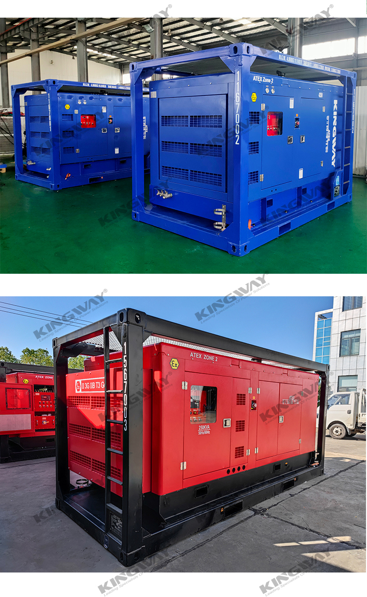 Supply 100kva 80kw 400v 50hz 3 phase 4 wire explosion proof ATEX diesel generator